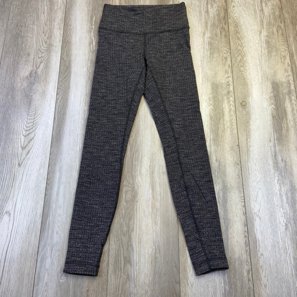 Lululemon Leggings Womens Size 6 Gray Wunder Under Tight Hi-Rise Yoga Gym